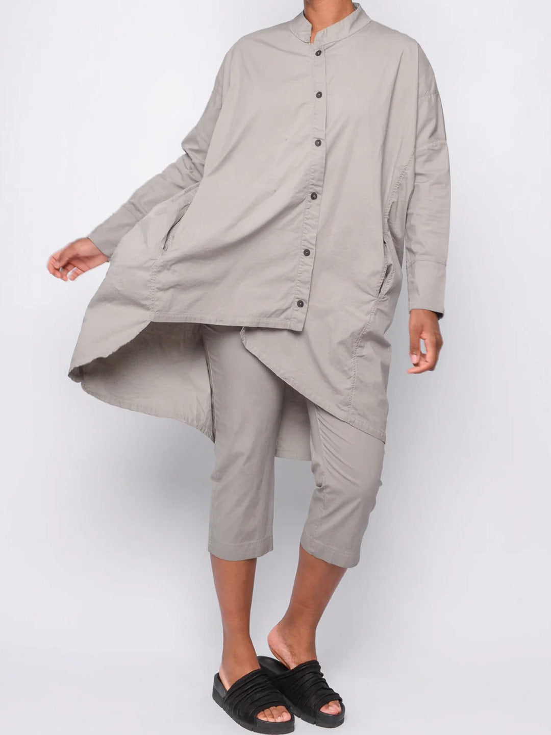 Black "251.03.07" Long Blouse