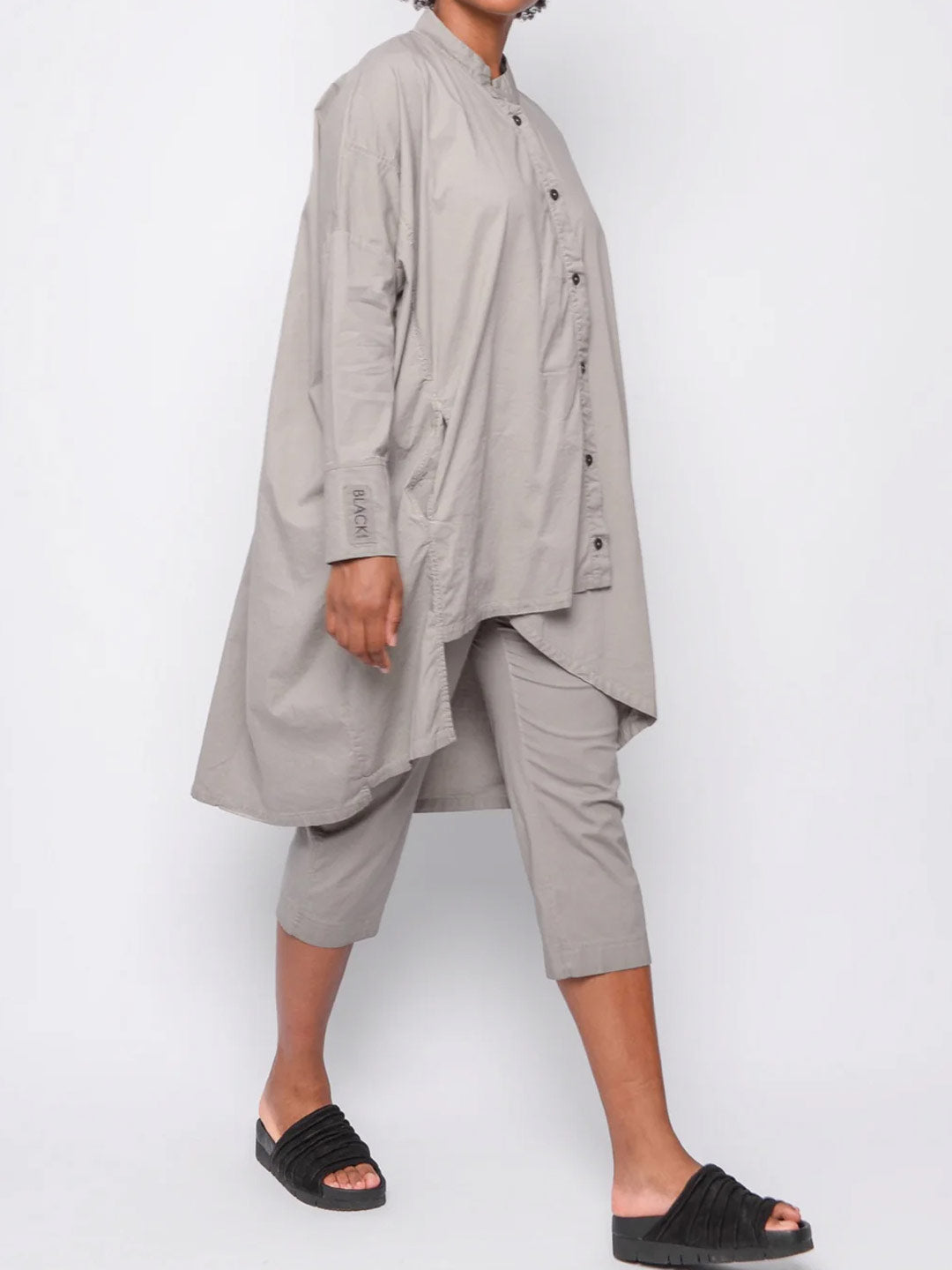 Black "251.03.07" Long Blouse