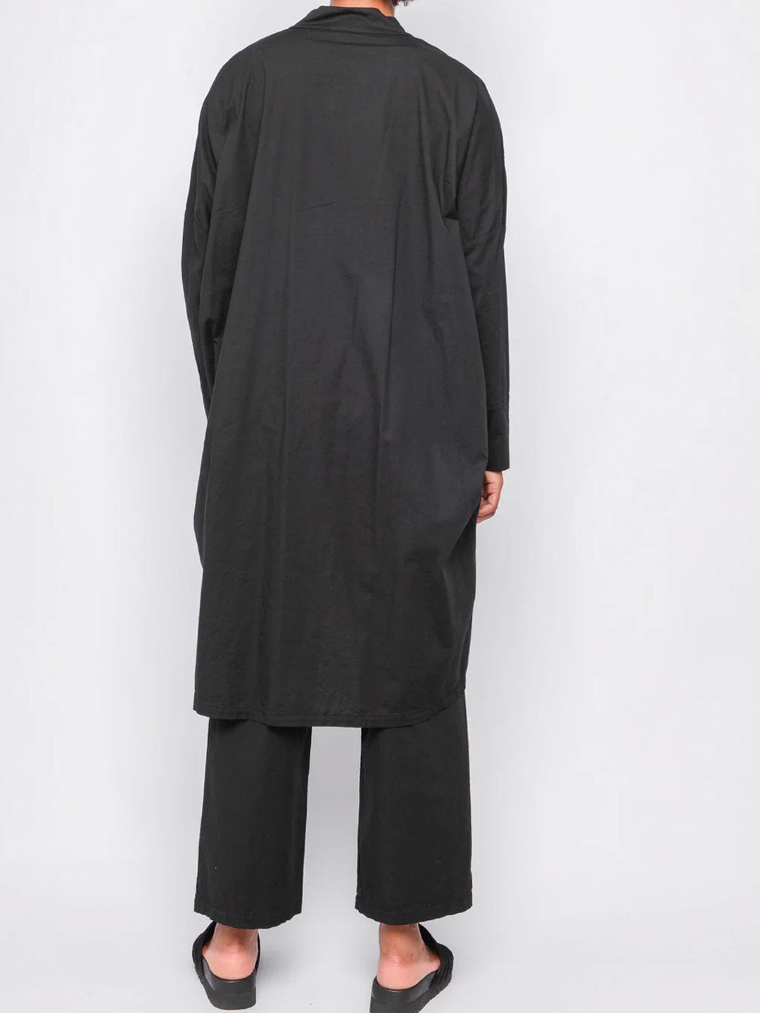Black "251.03.07" Long Blouse