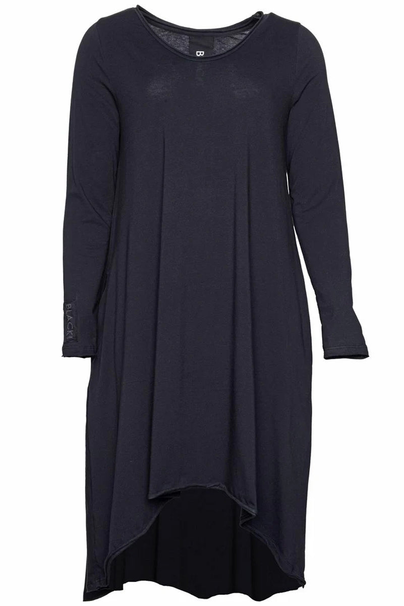 Black "252.02.03" Can I ask you for a favour printed Tunic