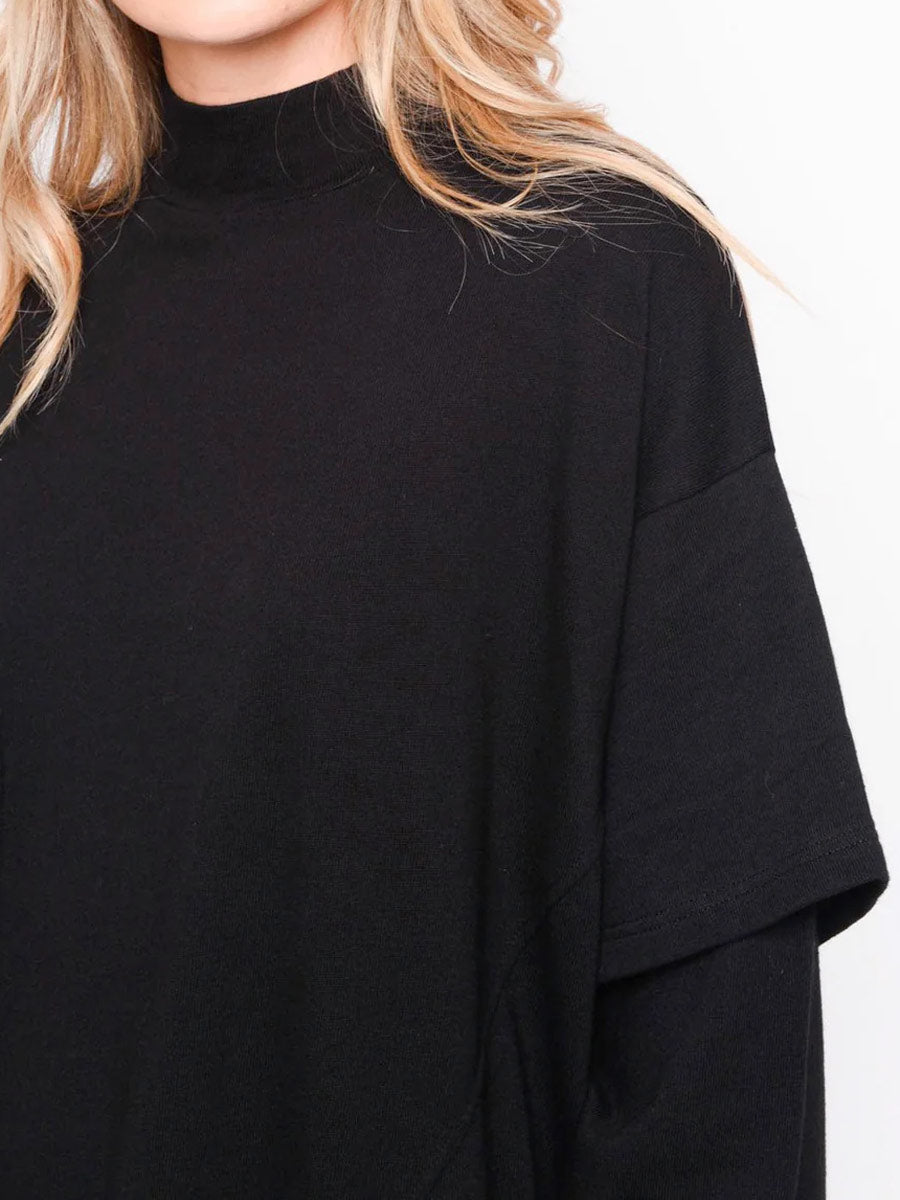 Black "252.14.02" I care about you Tunic