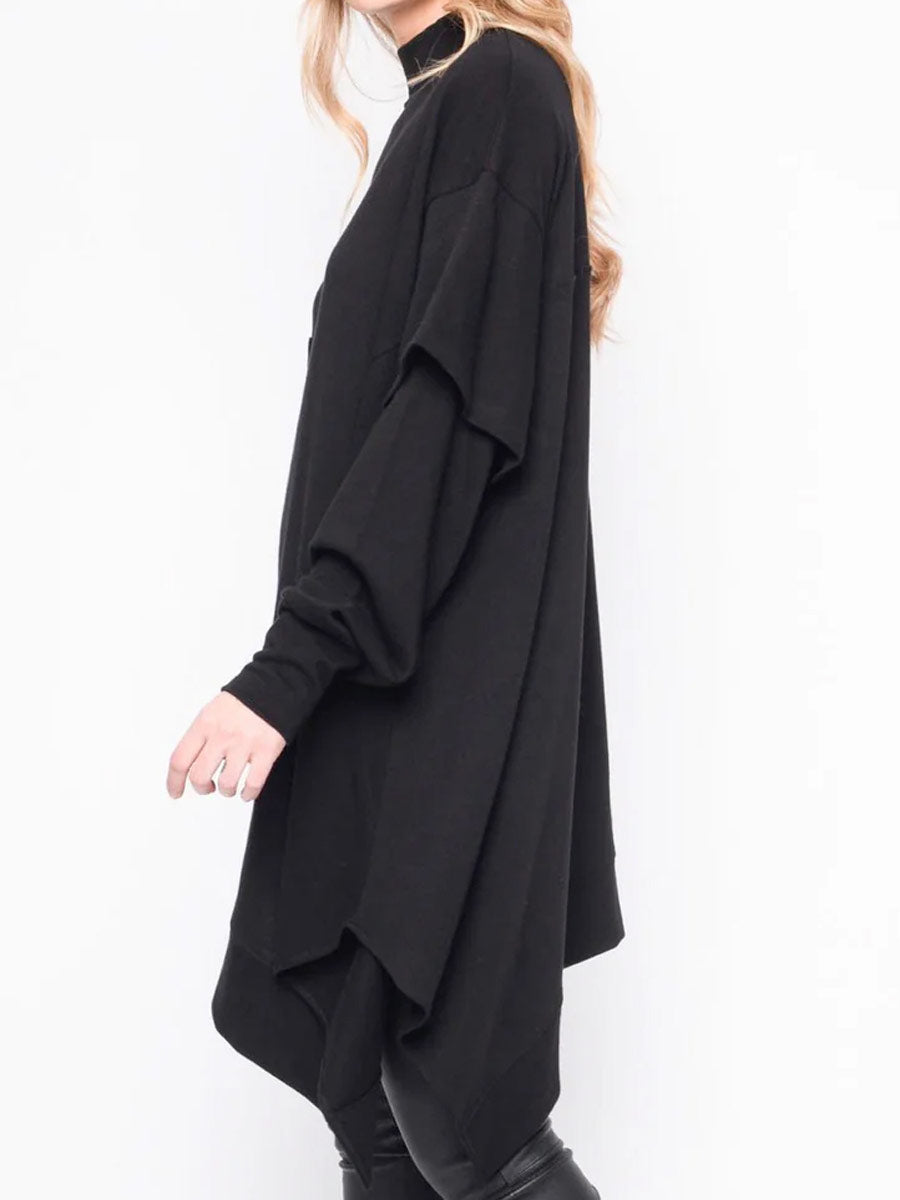 Black "252.14.02" I care about you Tunic