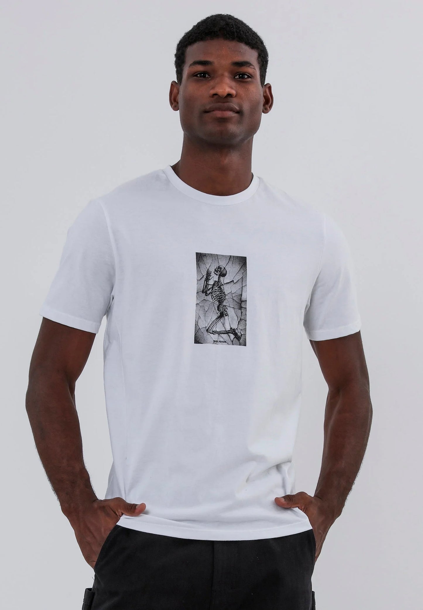 Religion Crack Skeleton Tshirt