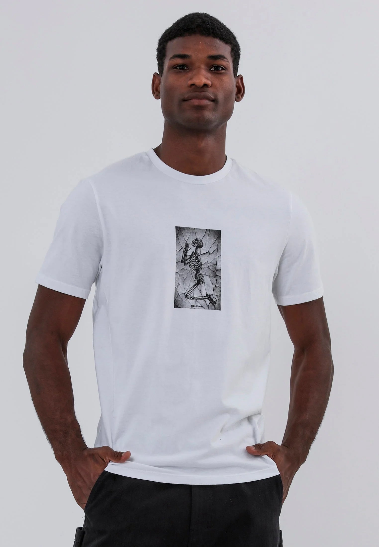 Religion Crack Skeleton Tshirt
