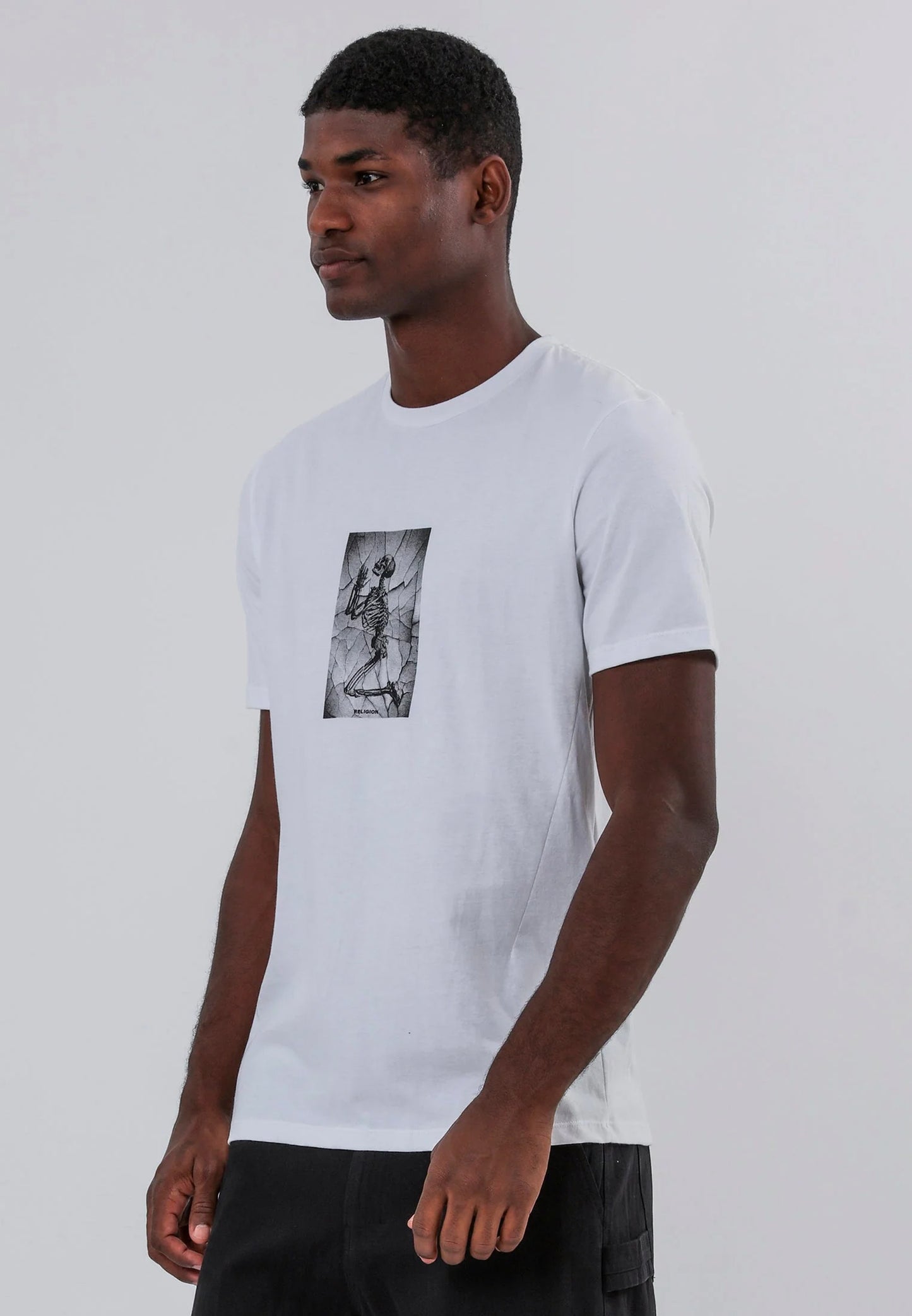 Religion Crack Skeleton Tshirt