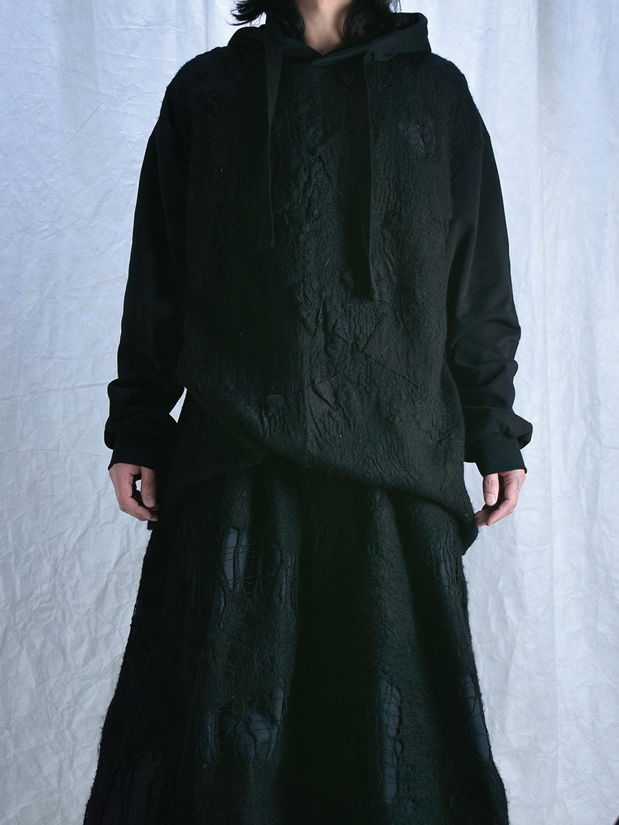 Yeung Chin "Cyt 306" Wool Felted Hooded Top