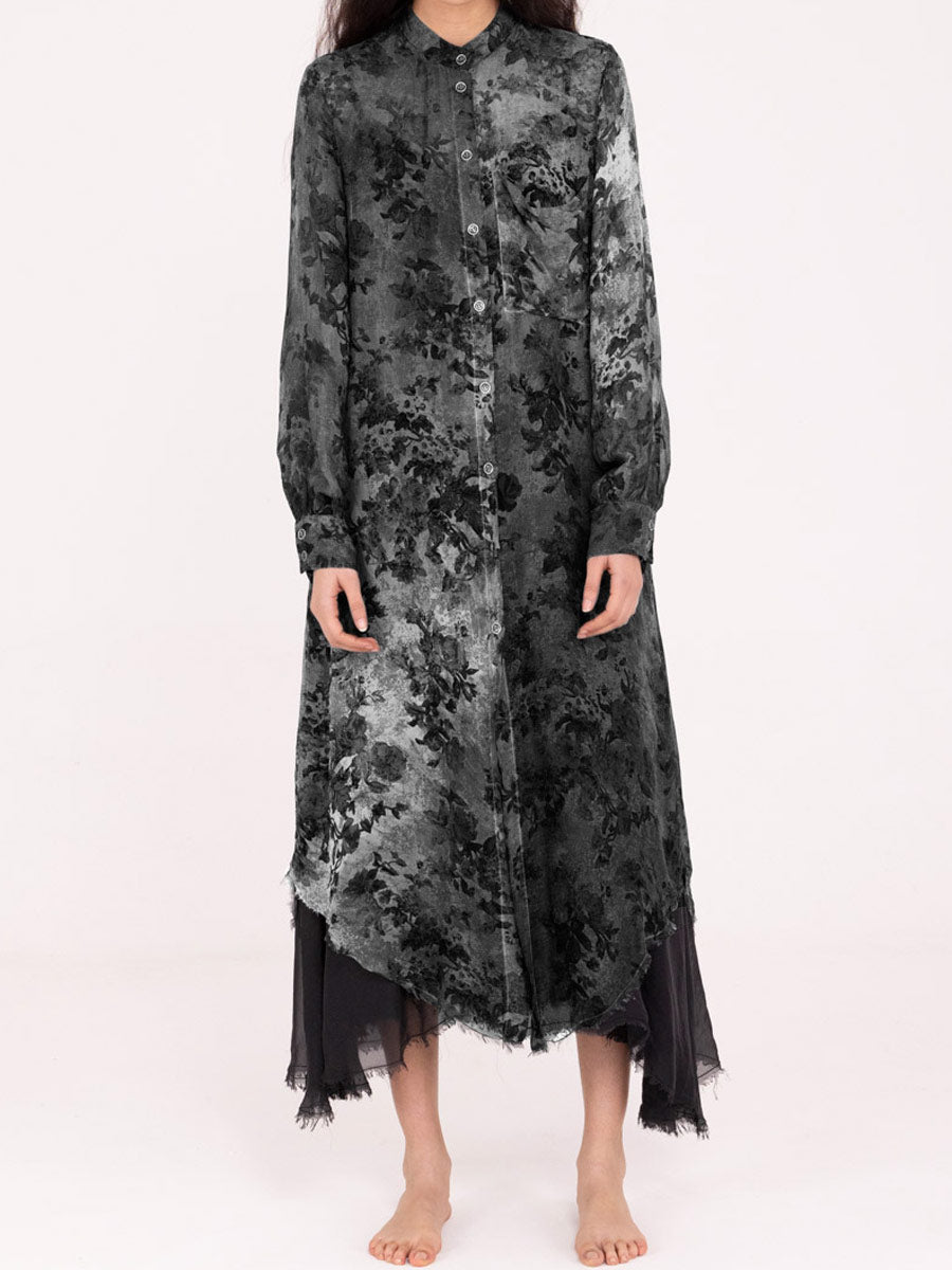 Sanctamuerte "S197" Printed shirt dress