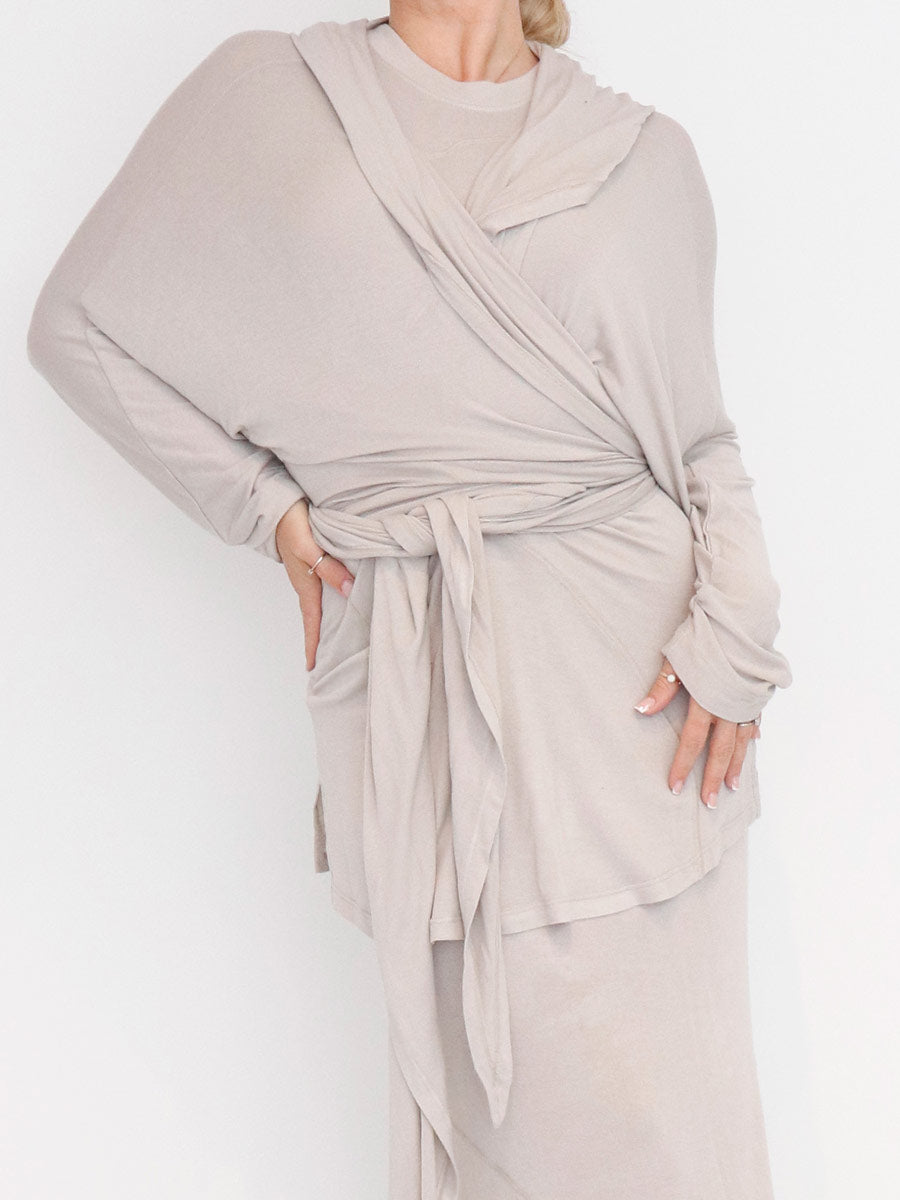 Sort Aarhus "Sa2137" Wraparound Top