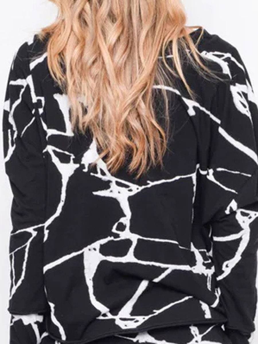 Black "252.02.10" It is never about one thing is it Printed Top