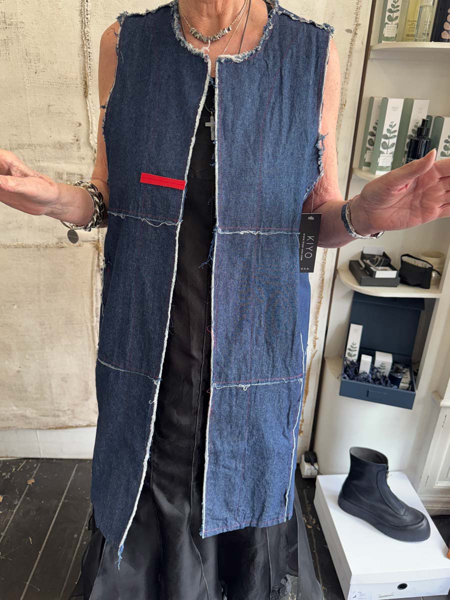 Kiyo - Sleeveless Denim Waistcoat