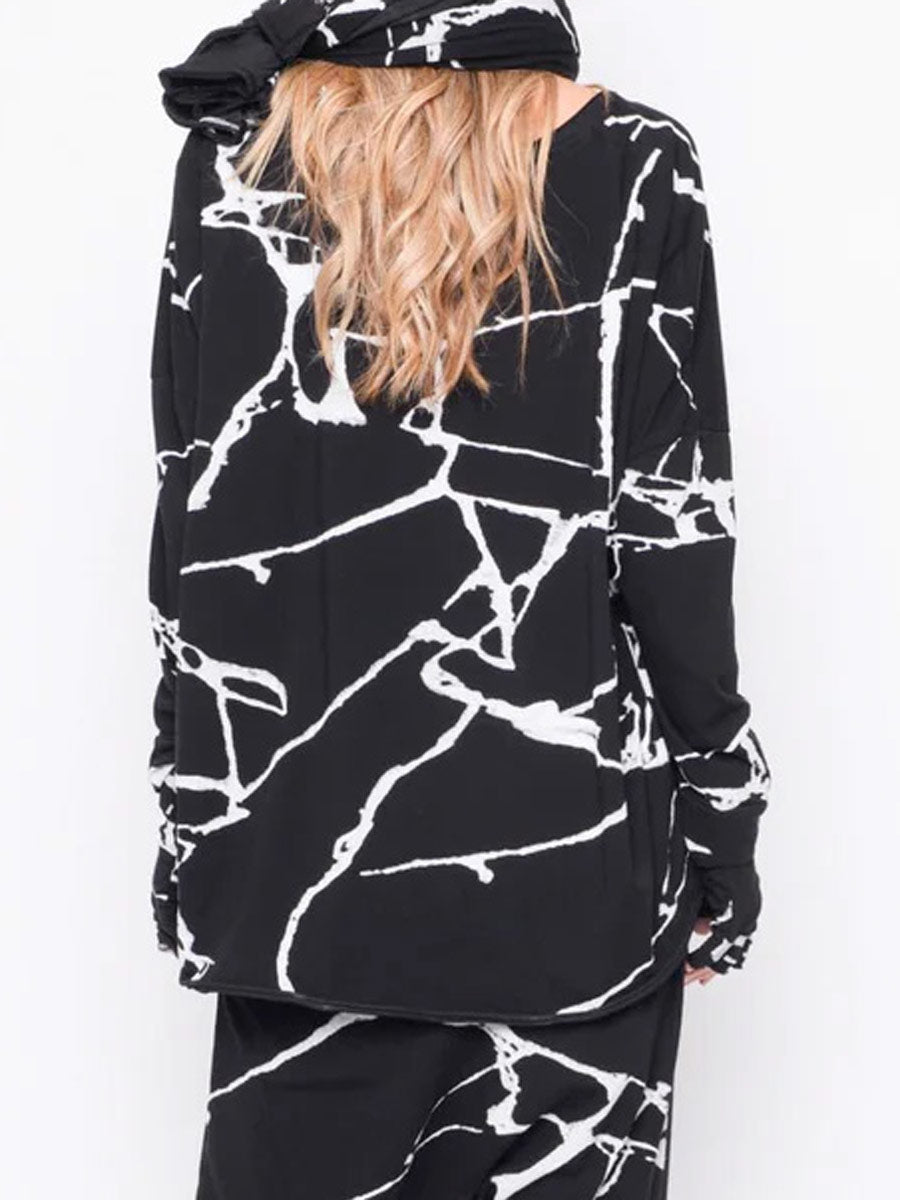 Black "252.02.05"  You deserve nothing but the best Printed Top
