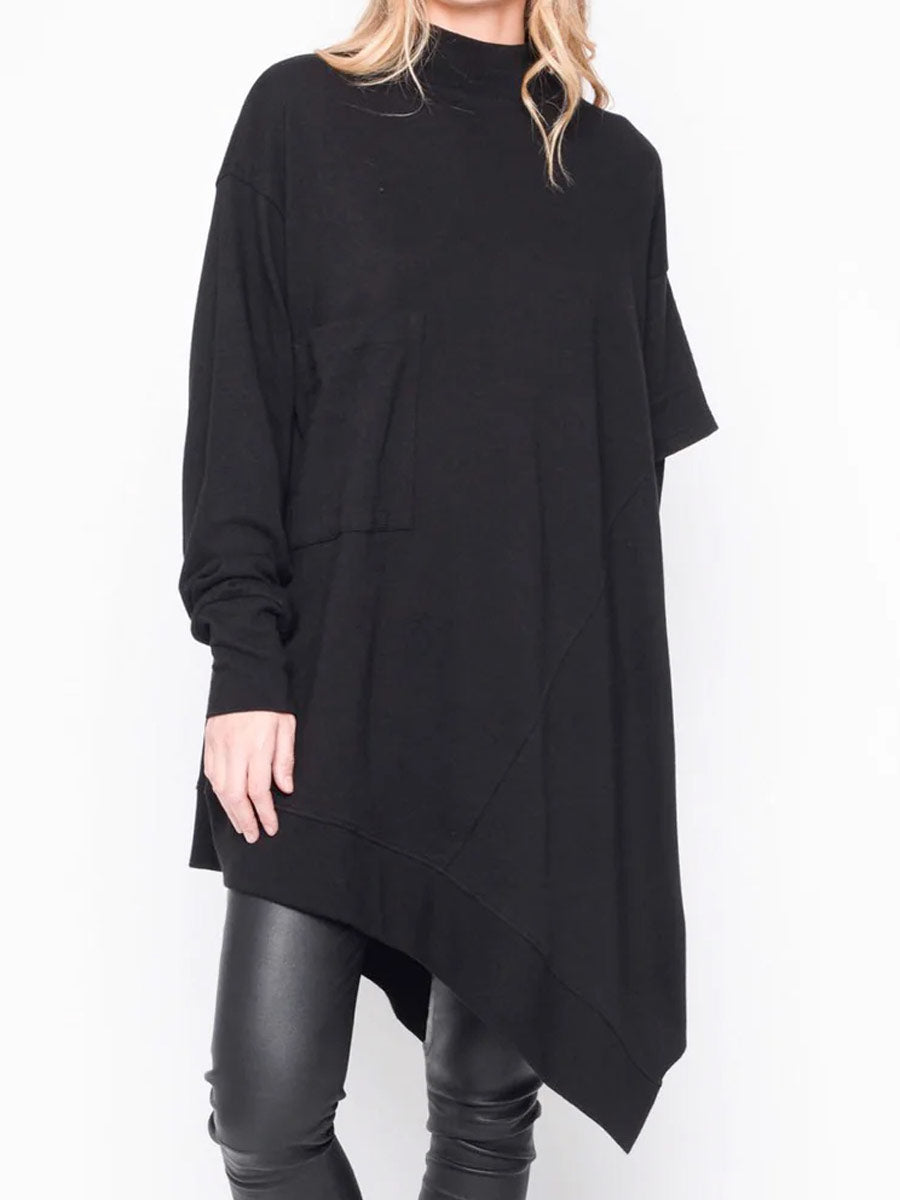Black "252.14.02" I care about you Tunic