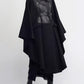 Nu London "7017002" Leather and fabric maxi coat