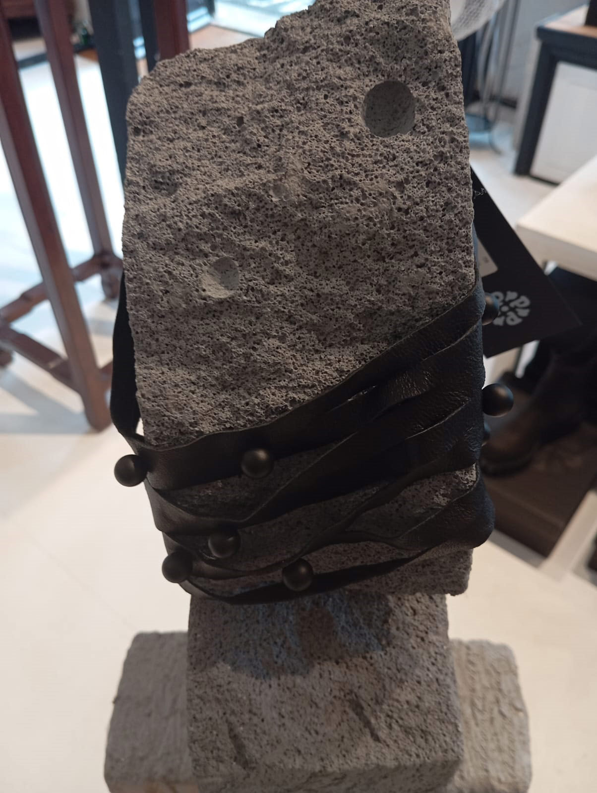 Papucei - ‘A.Will’ Black Leather necklace / Choker