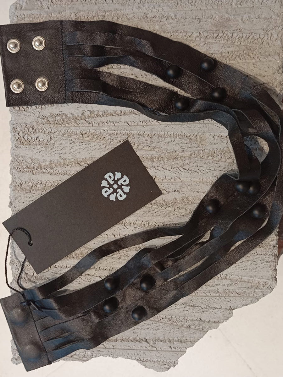 Papucei - ‘A.Will’ Black Leather necklace / Choker