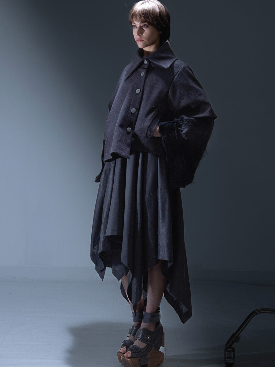 Yeung Chin "Cyd 609" Mixed fabric skirt