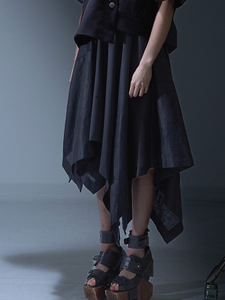 Yeung Chin "Cyd 609" Mixed fabric skirt