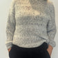 Transit light grey textured alpaca-blend jumper – front view