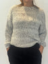 Transit light grey textured alpaca-blend jumper – front view