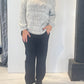 Close-up of Transit light grey alpaca-blend knit and ribbed hem