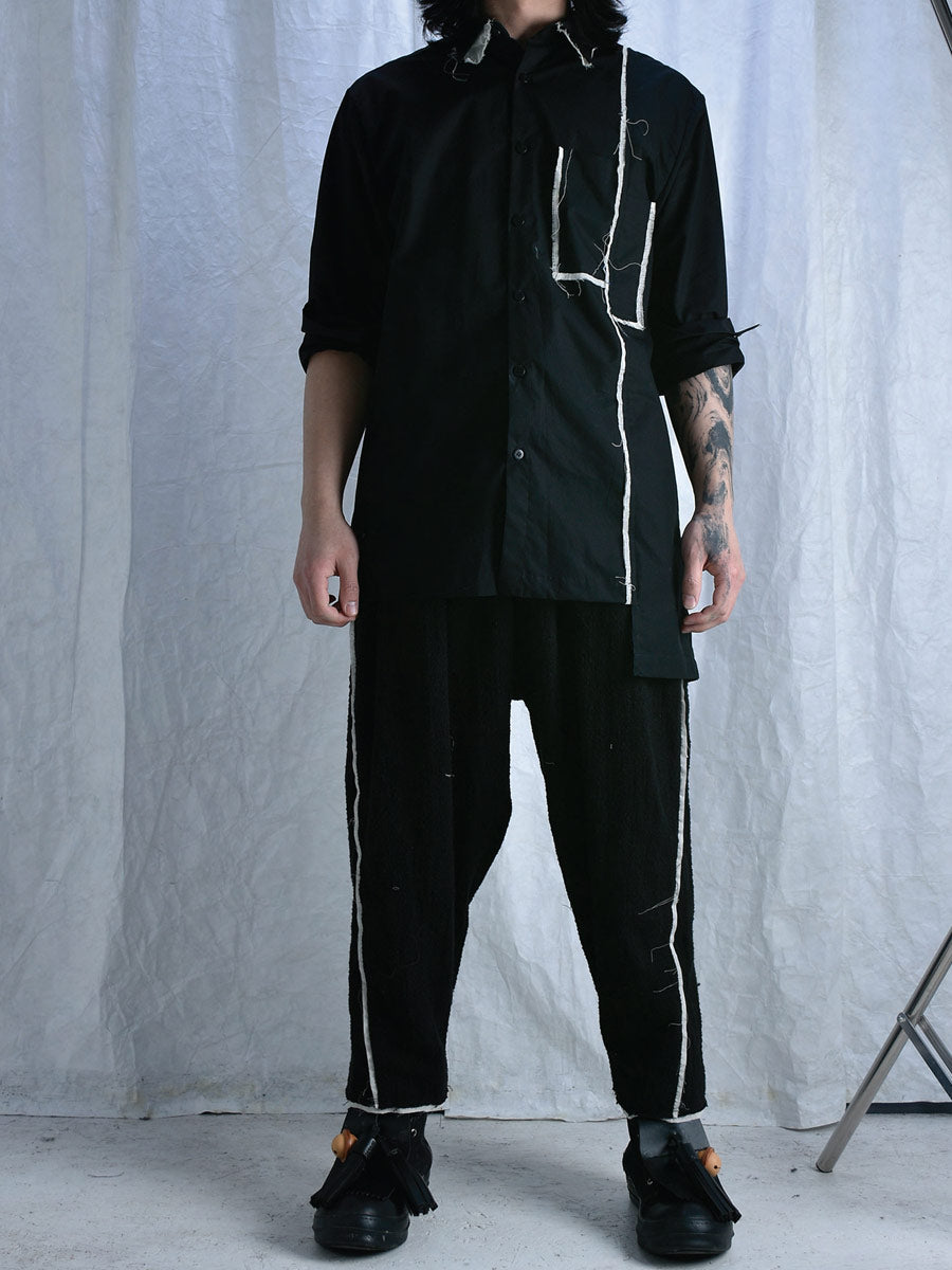 Yeung Chin "Cyp 201" Raw edge detail pants