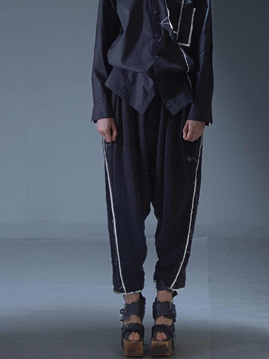 Yeung Chin "Cyp 201" Raw edge detail pants