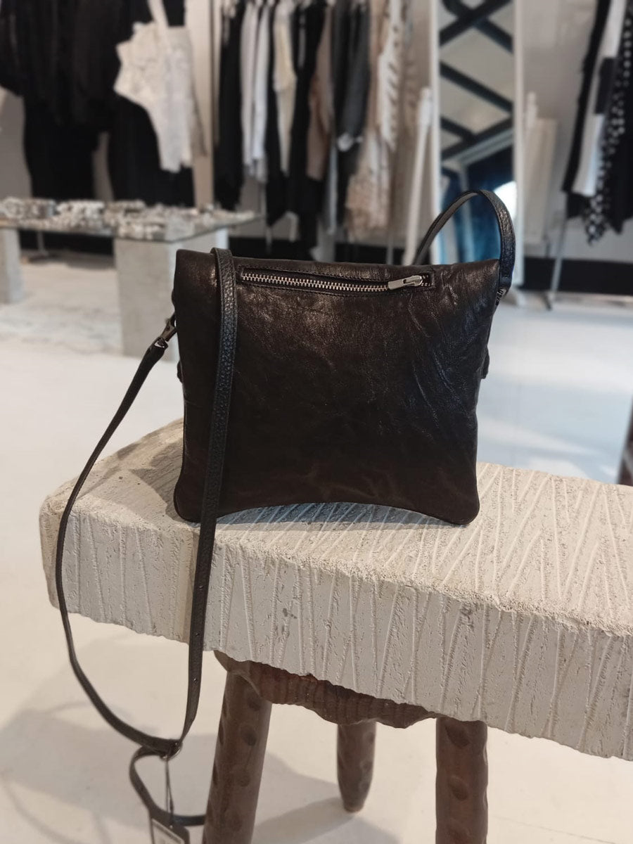 Papucei - ‘M.Helen’ Black Leather Pouch Bag