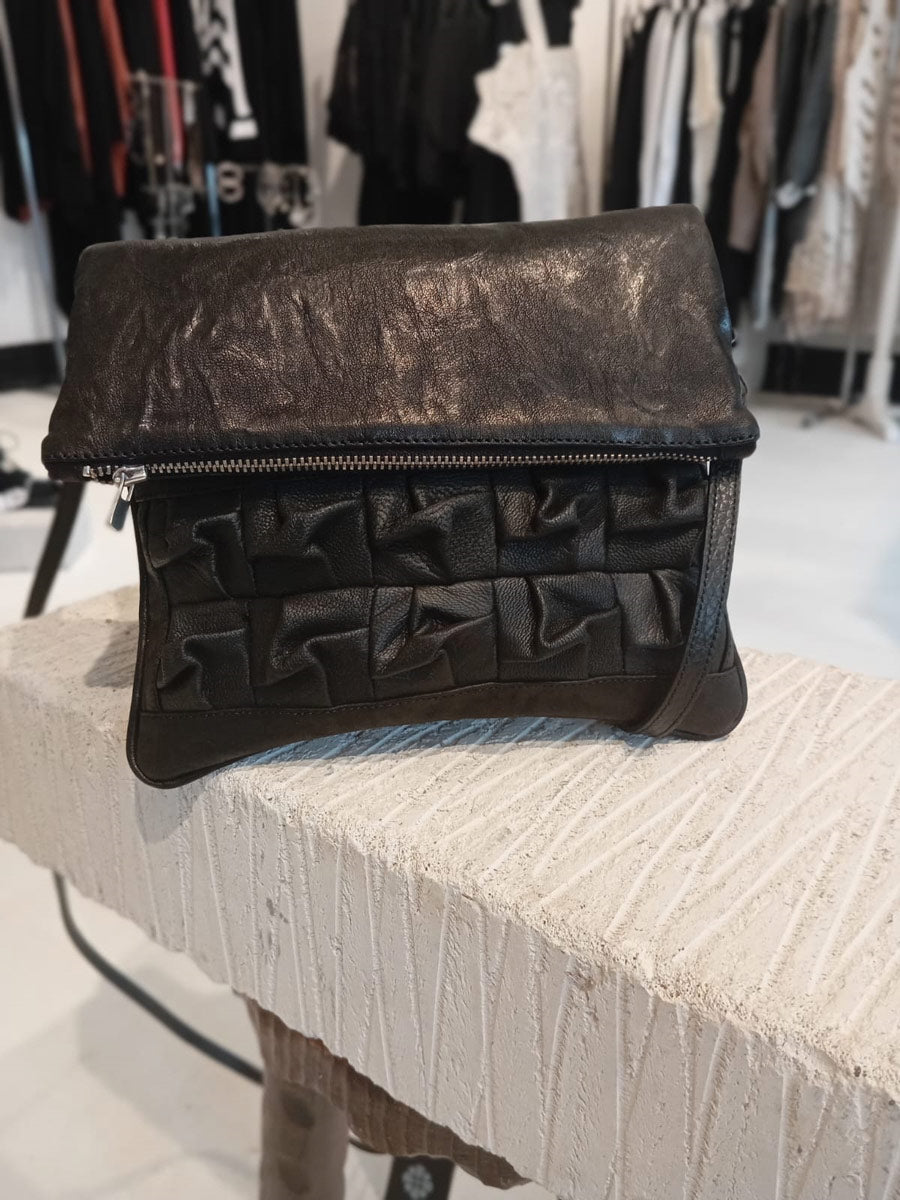Papucei - ‘M.Helen’ Black Leather Pouch Bag