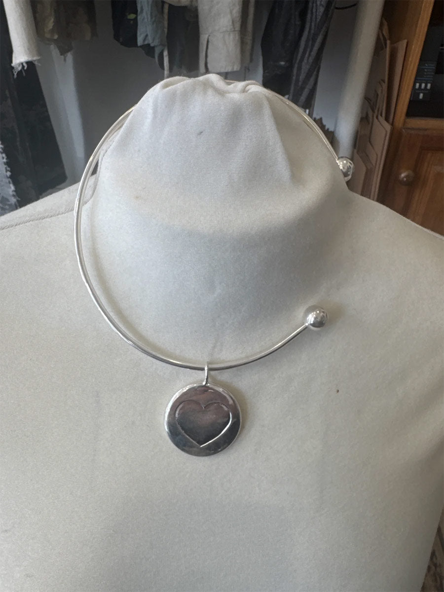 Body Bangle - Heart Pendant Necklace
