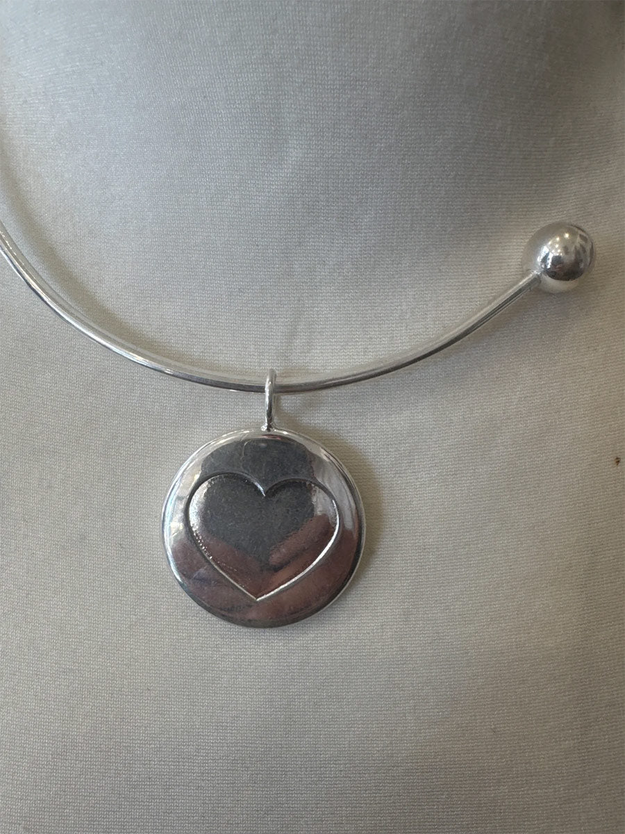 Body Bangle - Heart Pendant Necklace