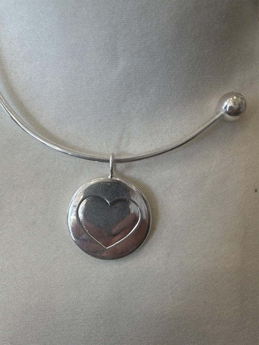 Body Bangle - Heart Pendant Necklace
