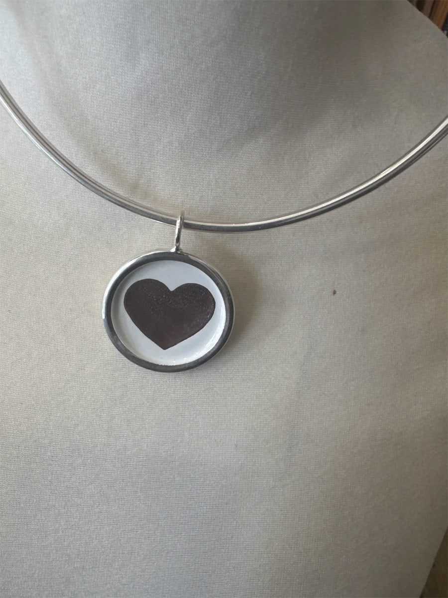 Body Bangle - Heart Pendant Necklace