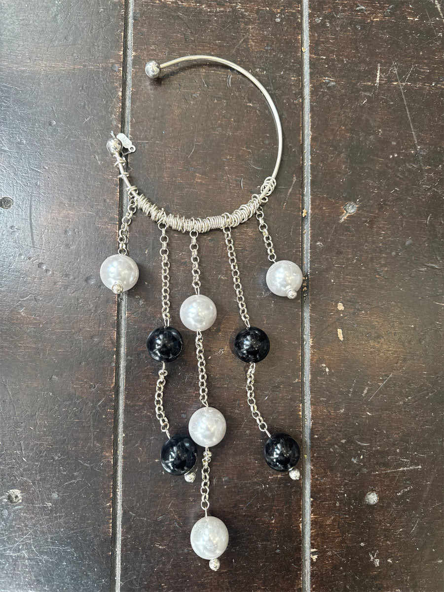 Body Bangle - Large Pearl Effect Link Necklace