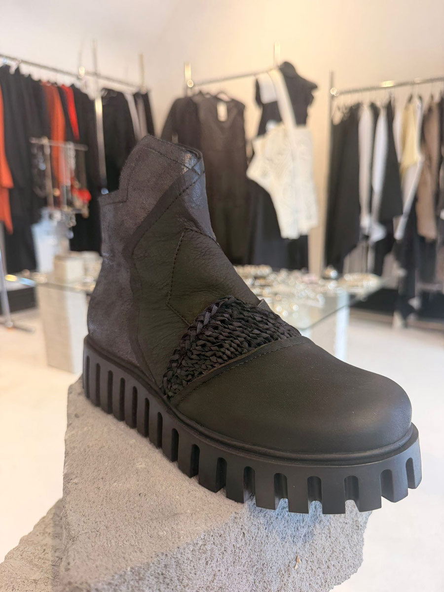 Papucei - ‘Lorcan’ Black Ankle Boot