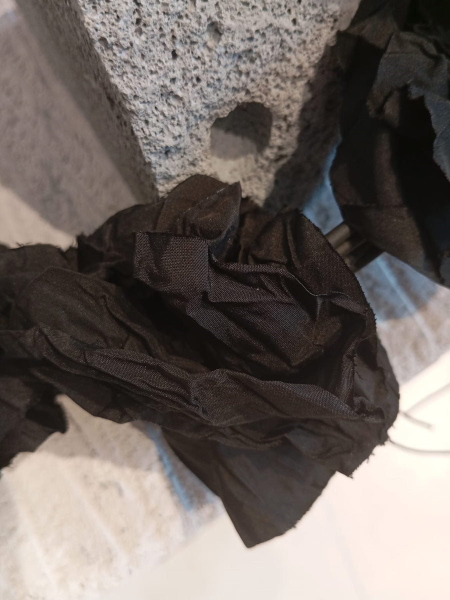 Papucei - ‘A.Mio’ Black Leather & Taffeta Necklace