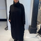 La Vaca Loca Mara black cowl-neck maxi dress, front view