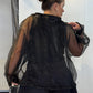 La Vaca Loca – ‘Marmoreo’ Sheer Sculptural Top
