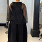 La Vaca Loca – ‘Marmoreo’ Sheer Sculptural Top