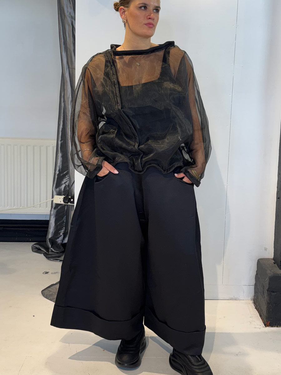 La Vaca Loca – ‘Marmoreo’ Sheer Sculptural Top