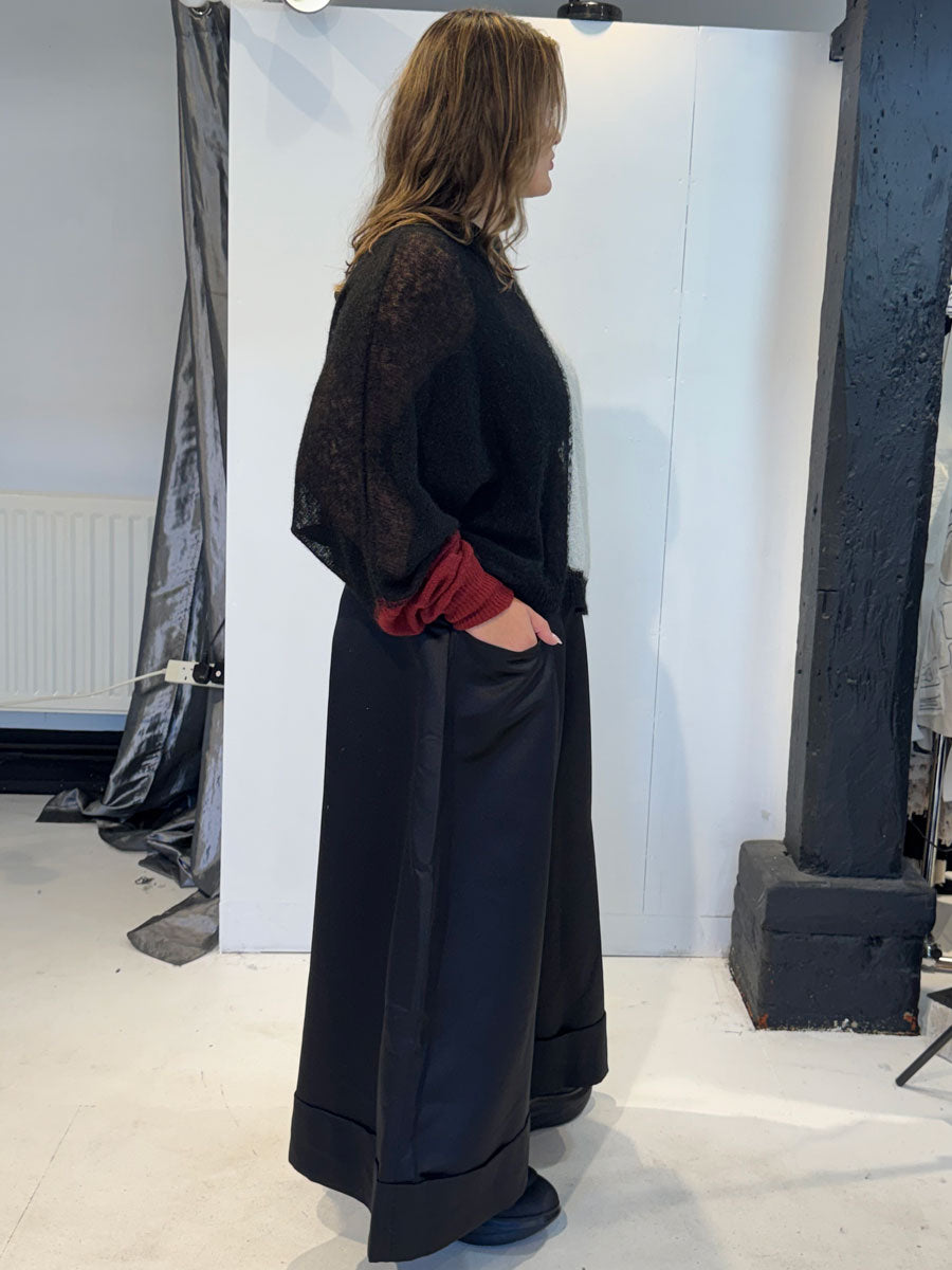 La Vaca Loca – ‘Onda’ Sculptural Wide-Leg Trousers