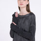 Sanctamuerte S386 relaxed long sleeve jersey top in Ash Grey