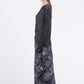 Sanctamuerte S386 relaxed long sleeve jersey top in Ash Grey