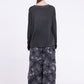 Sanctamuerte S386 relaxed long sleeve jersey top in Ash Grey