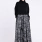 Sanctamuerte S414 floral wide leg trousers in Black