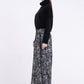 Sanctamuerte S414 floral wide leg trousers in Black