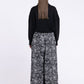 Sanctamuerte S414 floral wide leg trousers in Black
