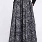 Sanctamuerte S414 floral wide leg trousers in Black