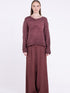 Sanctamuerte S424 textured long sleeve top in Red Amethyst