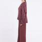 Sanctamuerte S424 textured long sleeve top in Red Amethyst