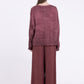 Sanctamuerte S424 textured long sleeve top in Red Amethyst